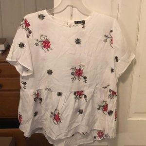 Embroidered floral blouse